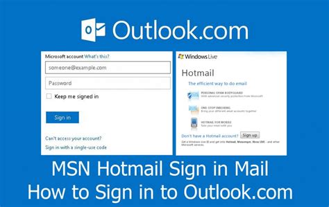 msn homepage hotmail outlook sign